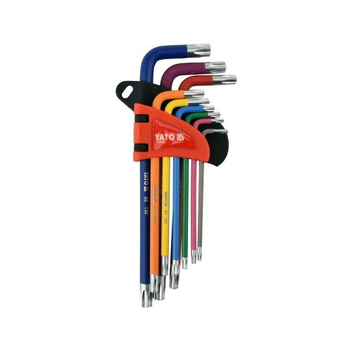 Набор ключей "TORX" Т10-Т50, Г-образные, HRC 58-62, S2 YT-05633 YATO