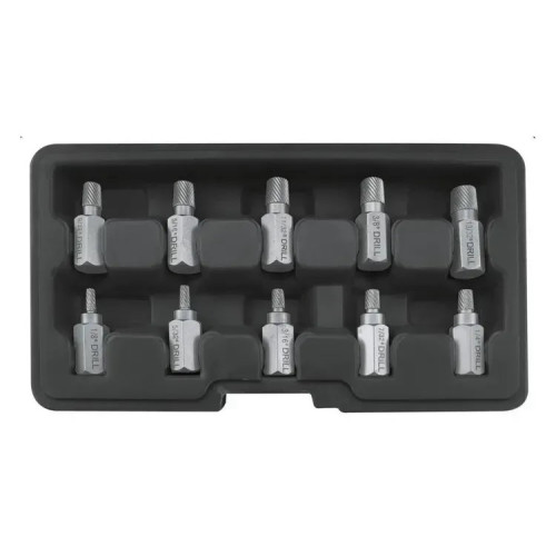 Набор экстракторов для удаления сломанных шпилек и болтов (3–11мм),10шт. YATO YT-05890