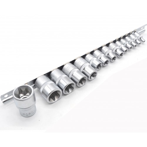 Набор головок TORX 1/4"-1/2" Е4-Е24 14ед. 4158 Force