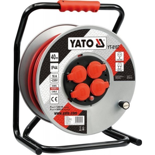 Удлинитель усиленный 40 метров 3х2,5мм2 в катушке YATO YT-8107