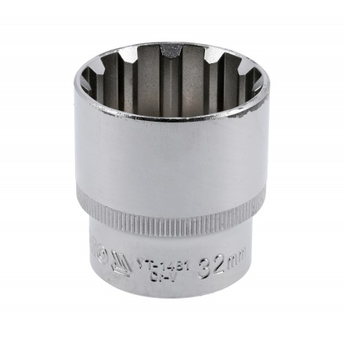 Головка торцева універсальна SPLINE 1/2", 32мм, довжина 42мм. YATO YT-1481