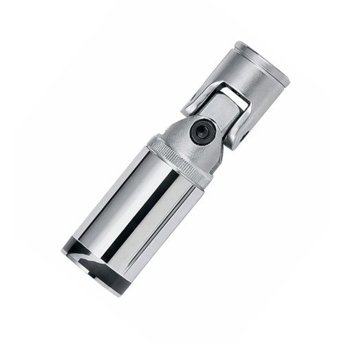 Свечная головка 6-гранная с карданом 16мм,квадрат 1/2",длина 95мм. FORCE 807416U F