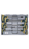 Набір ключів TORX з отвором Г-подібна рукоятка T-10H-T-55H 10 од. FORCE 51010T F