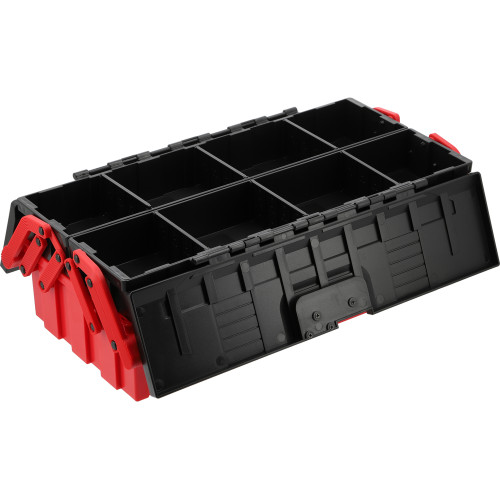 Ящик для інструменту розсувний YATO з 3 лотками, пластиковий 460×265×158 мм (YT-08977)