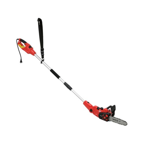 Электрическая цепная пила 230В YATO: 750Вт, шина- 12"/35 см, с телескоп. штангою l=110-170см