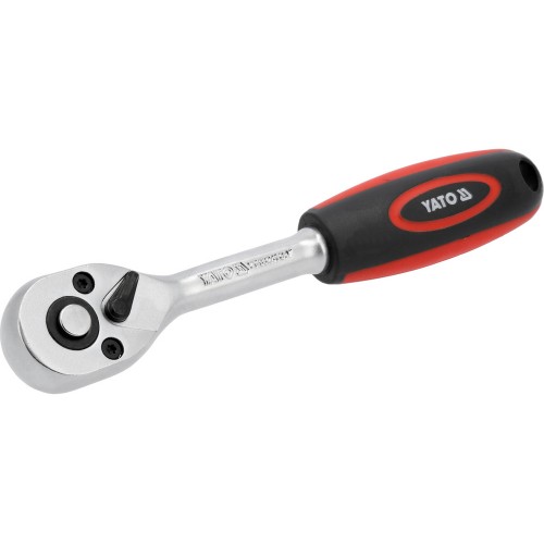 Трещотка YATO : квадрат 1/4", L= 160 мм, 90зубцов YT-03241