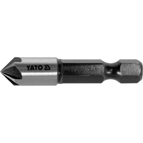Зенкер конический по металлу YATO : HSS, Ø= 8.3 мм, l= 40 мм, 5 граней, HEX- 1/4"