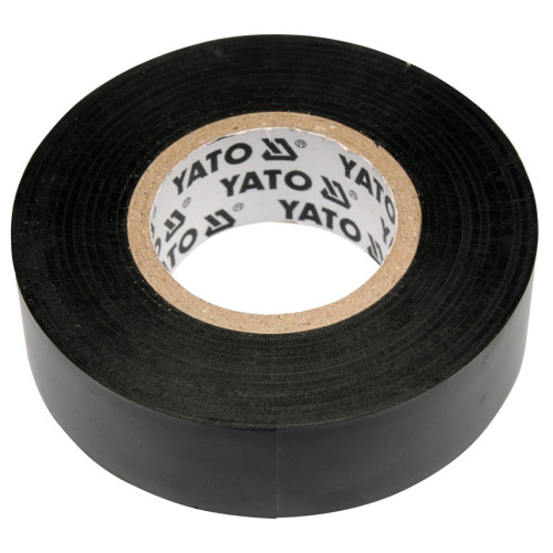 Ізоляційна стрічка ПВХ 19мм × 20м × 0,13мм,чорна. YATO YT-8165
