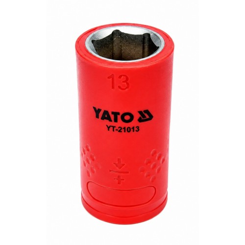 Головка торцева діелектрична VDE 3/8",6-гранна,13мм, довжина 45мм. YATO YT-21013