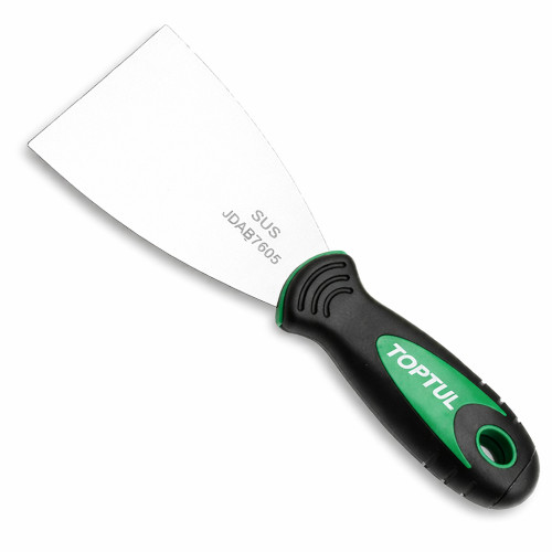 Шпатель з нержавіючої сталі, гнучкий 76 × 100мм,0,5мм. TOPTUL JDAB7605