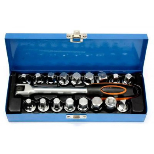 Набор ключей к масляным пробкам 3/8",19пр. QUATROS QS60019A