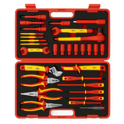 Набір інструментів діелектричних з ізоляцією до 1000В, 32шт. YATO YT-21299