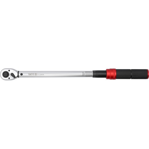 Ключ динамометрический YATO: квадрат 1/2", F=40-220 Нм, L=485-505 мм YT-07676