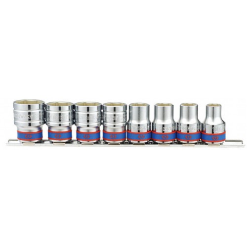 Набір головок 1/2" 10–22мм,6-гранних,8 предметів. KING TONY 4510MR