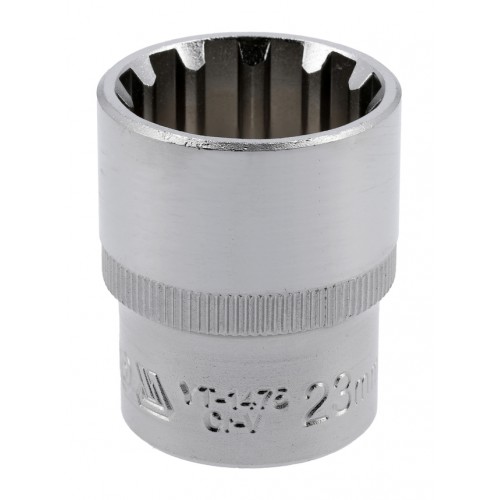 Головка торцевая SPLINE 1/2",12-гранная,размер 23мм, длина 38мм. YATO YT-1475