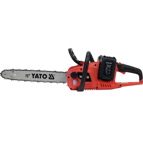 Пила цепная аккумуляторная YATO: 36 В (2 x Li-Ion 18В 4 АГ), шина-16”/40 см.YT-828131