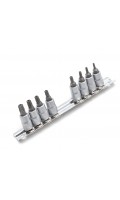 Набор головок-бит 1/4" Torx с отвестием 8 пр. (T8-T40) 20812T FORCE