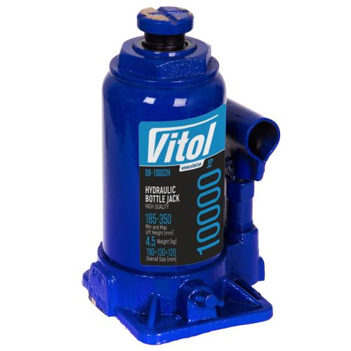 Домкрат бутылочный 10 тонн 185мм -350мм VITOL (DB-10002H)