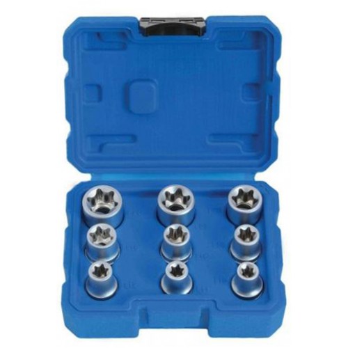 Набор торцевых головок E-TORX 1/2" (E10–E24), длина 38мм,9 предметов. SATRA S-90278