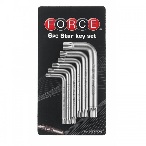 Набір кутових ключів TORX Т40-Т60 6од. FORCE 5063 F