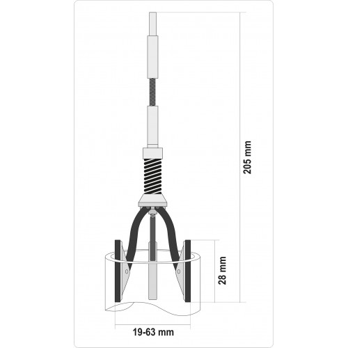 Хон для расточки циллиндров 19-63мм с 3 камнями- 28х6 мм YATO YT-05810