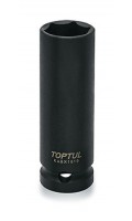 Головка ударна довга тонкостінна для шиномонтажу 1/2",17мм. TOPTUL KABX1617