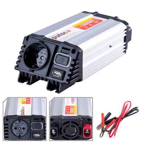 Преобразователь напряжения 12V-220V/300W (модифицированная синусоида) PULSO(IMU-320)