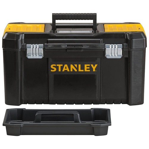 Ящик для інструментів STANLEY : 19" (480х250х250 мм ), пластиковий, комірки в кришці, металеві защіпки, STST1-75521