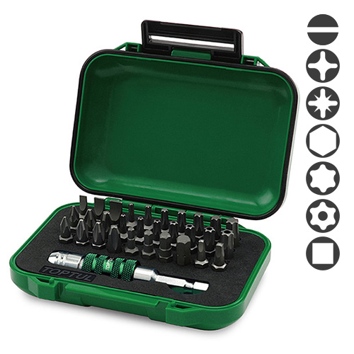 Набор бит с держателем 1/4" 31ед. TOPTUL GABW3101