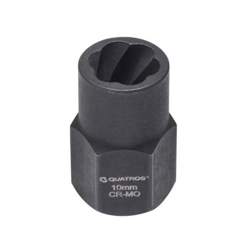 Головка спіральна для пошкодженого кріплення 10 мм, 3/8", L26 мм QUATROS QS50928-10