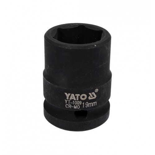 Головка торцевая ударная 1/2",6-гранная,19мм, длина 39мм. YATO YT-1009