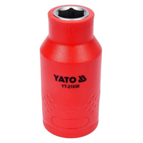Головка торцевая диэлектрическая VDE 1/2",6-гранная,10мм, длина 55мм. YATO YT-21030