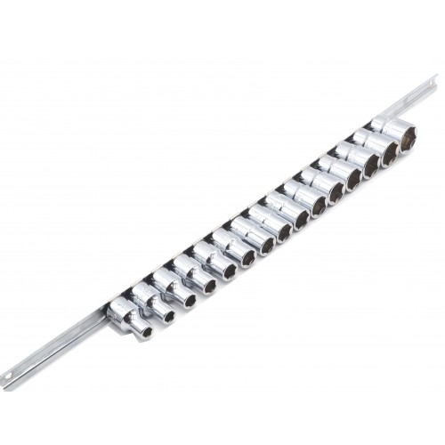 Набор головок 1/2" 15ед. 8~19,21,22,24мм (на планке) TOPTUL GAAQ1602U