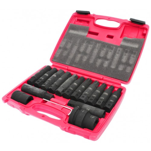 Набір ударних головок TORX,HEX та E-TORX 3/4",довжина 107мм,16 предметів.  J616C JTC