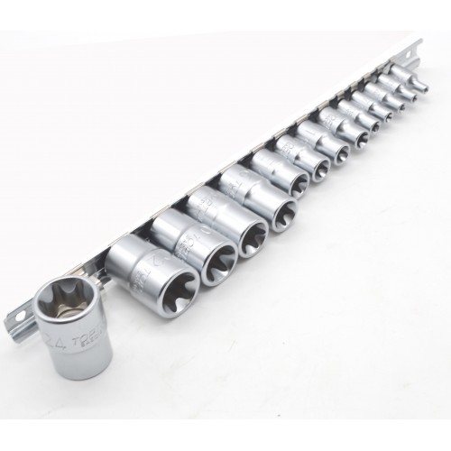 Набор головок TORX 1/4",3/8",1/2" E4-E24 14ед.(звезда Давида) TOPTUL GAAR1402