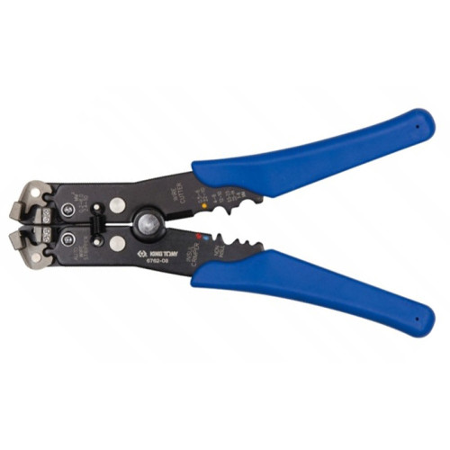 Стриппер-кримпер для зачистки и обжима изолированных клемм 0,2–6,0мм². KING TONY 6762-08