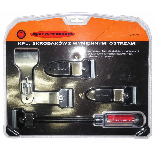 Скребки со сменными лезвиями. Quatros QS14204