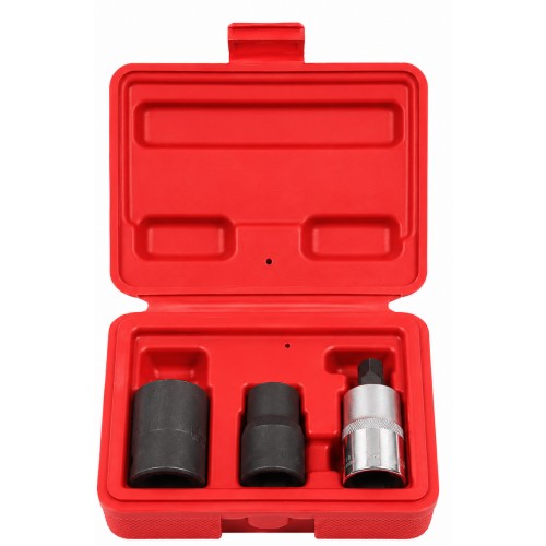 Набор пятигранных головок 1/2" для тормозных суппортов Bendix и Girling, 3 предмета. VIKTEC VT01621