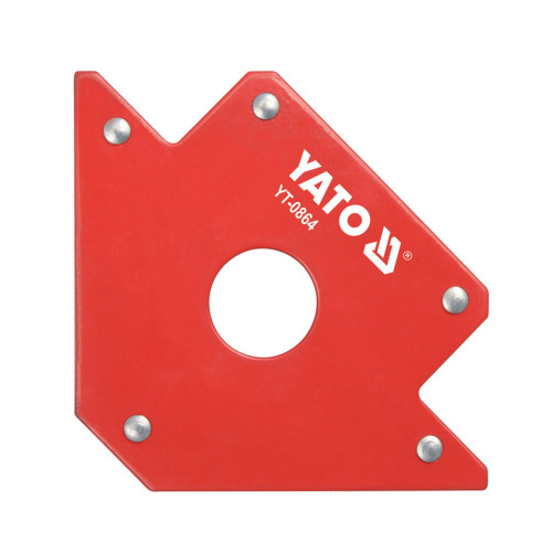 Магнитный угол для сварочных работ 45°,90°,135°(102x155x17мм),22,5кг. YATO YT-0864