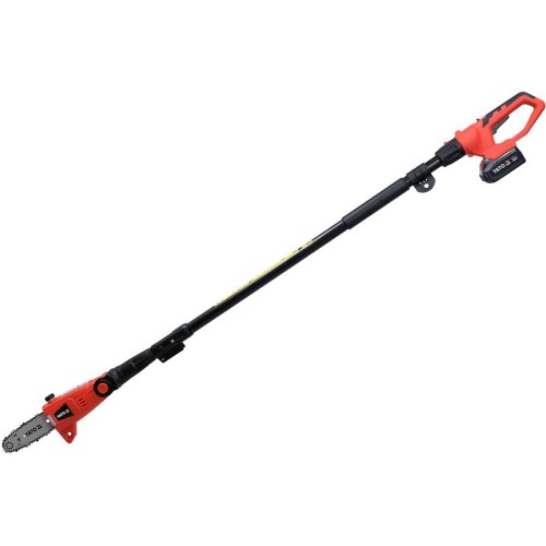 Кусторез аккумуляторный многоцелевой садовый YATO Li-Ion 18V, 2АГ, со съемным телеском. держателем, пила 8"