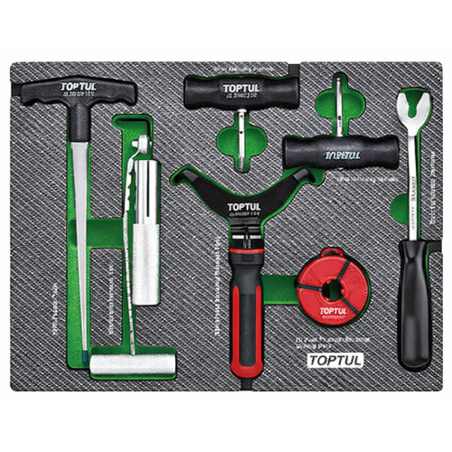 Набір для демонтажу автомобільного скла,7шт,(у ложементі,тип B). TOPTUL GEB0708