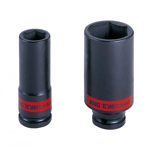 Набір довгих ударних дюймових головок 1/2" (3/8"–1-1/4"),16 предметів. KING TONY 4416SP