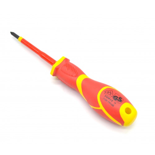 Отвертка диэлектрическая (крест) PH.1 L стержня = 80 mm L общая = 185 mm FORCE 711N1 F