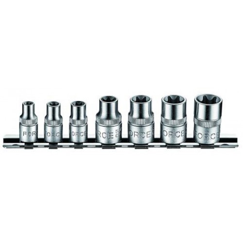 Набор головок E-профиль TORX E6-E16,квадрат 1/4" и 3/8", 7шт. FORCE 3074 F