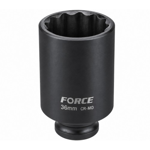 Головка ударна глибока 1/2",12-гранна,36мм, довжина 85мм. FORCE 4488536 F