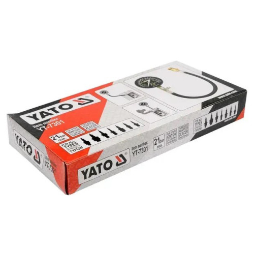 Компресометр для бензинових двигунів,21 бар. YATO YT-7301