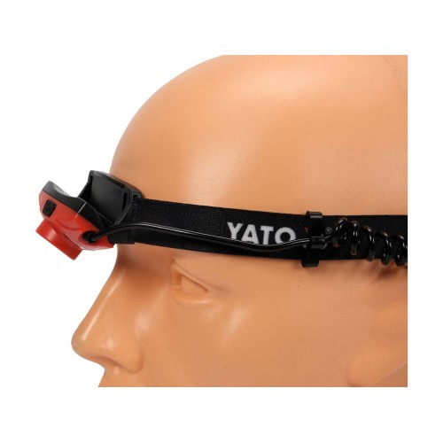 Фонарь диодный на лоб YATO; питание Li-Po 3,7 В 1000 мАч, 500 Lm, YT-08596