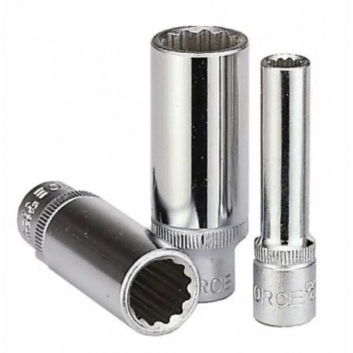 Головки торцевые глубокие 12-гранные,квадрат 1/4". FORCE 5295006 F Series