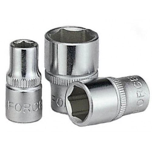 Головка торцева коротка 6-гранна,квадрат 1/4", 4мм. FORCE 52504 F