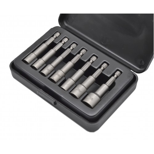 Набор головок для шуруповерта 6, 7, 8, 10, 13, 1/4", 3/8" 7од. 96-2607 WP Whirlpower